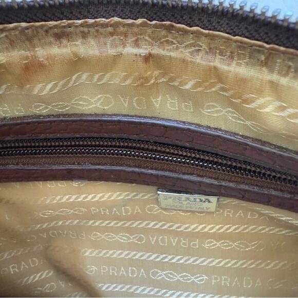 PRADA hobo canvas bag Vintage Authentic - Picture 12 of 13